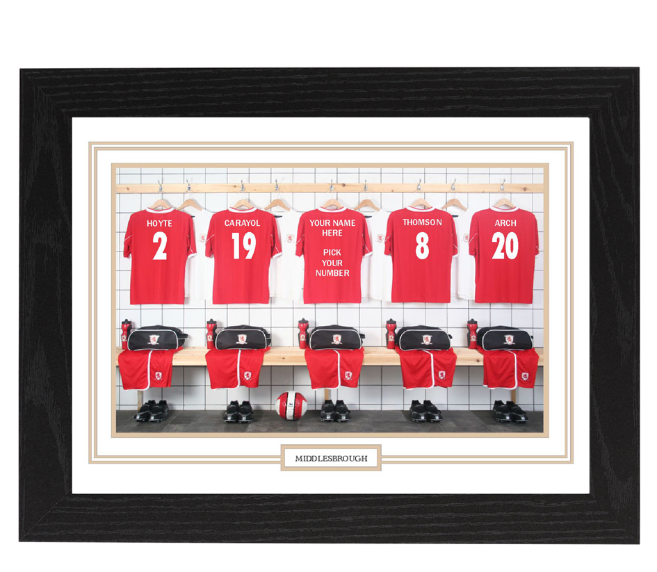 Personalised Framed 100% Unofficial Middlesborough Football Shirt Photo ...