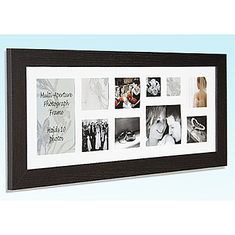 Panoramic multi picture frame fits 6x4 photos/pictures. black*white ...